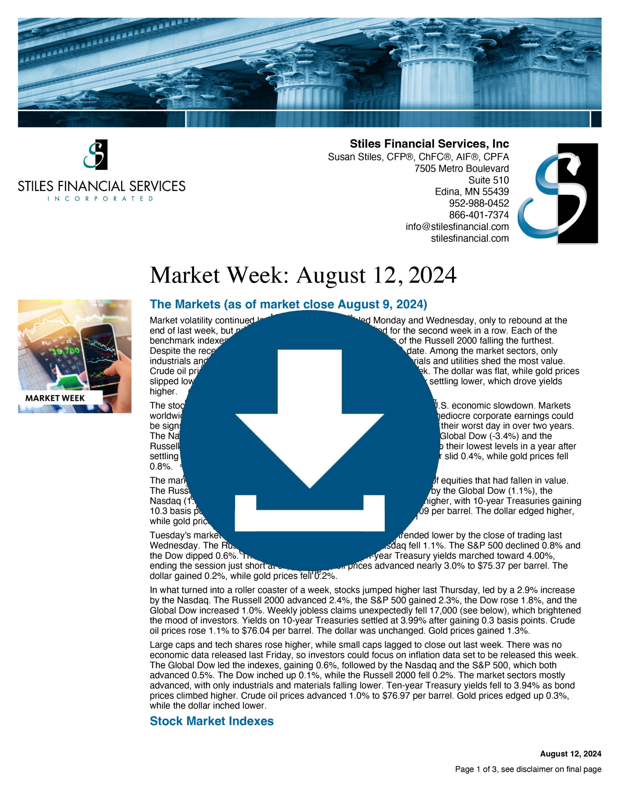 download weekly market update